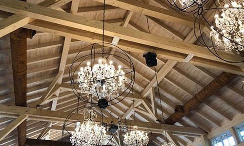 Holzbau Dach von innen