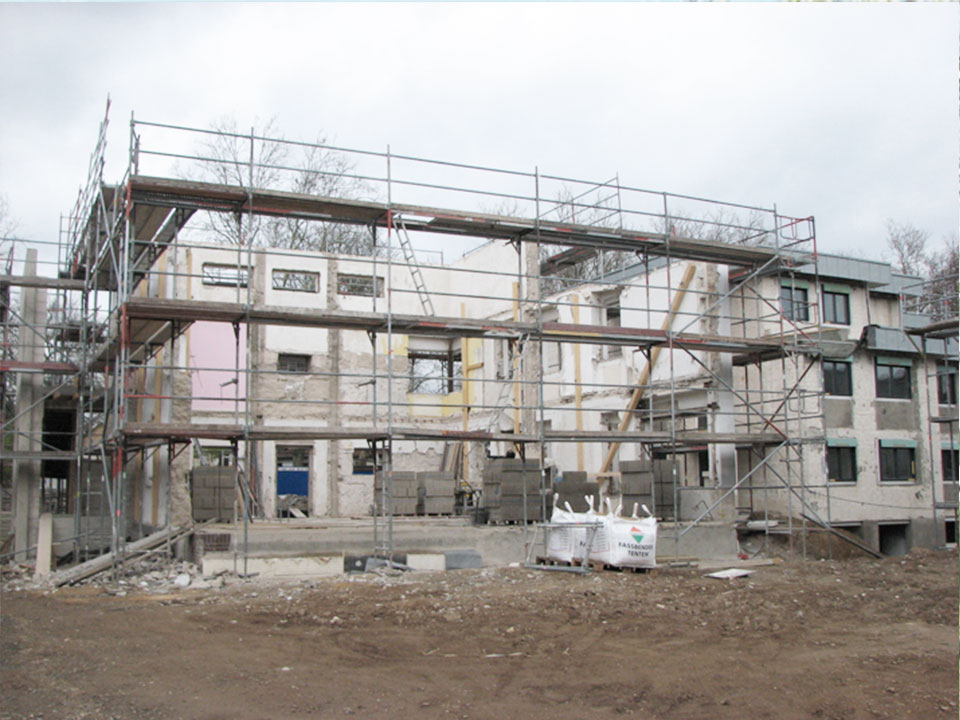 Leben und Wohnen in Bonn Ansicht Baugerüst