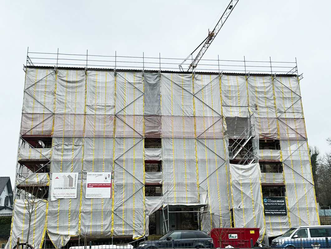 Nachhaltige Restaurierung Volkmar Krause Ansicht Gerüst