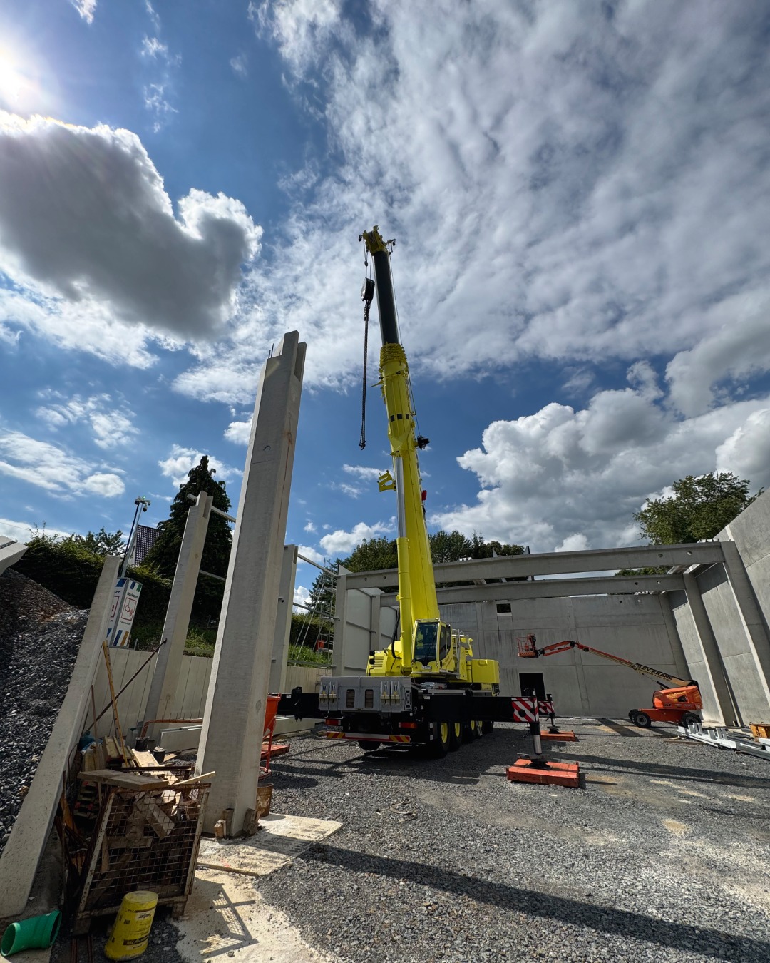 Neubau Lagerhalle AKAH Baustellenarbeiten